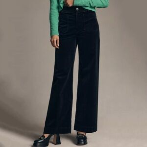 NWT Anthropologie Maeve The Colette Corduroy Full-Length Wide-Leg Pants 24 Tall